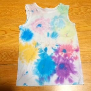 Kids Sleeveless Sunburst Tie Dye Shirt